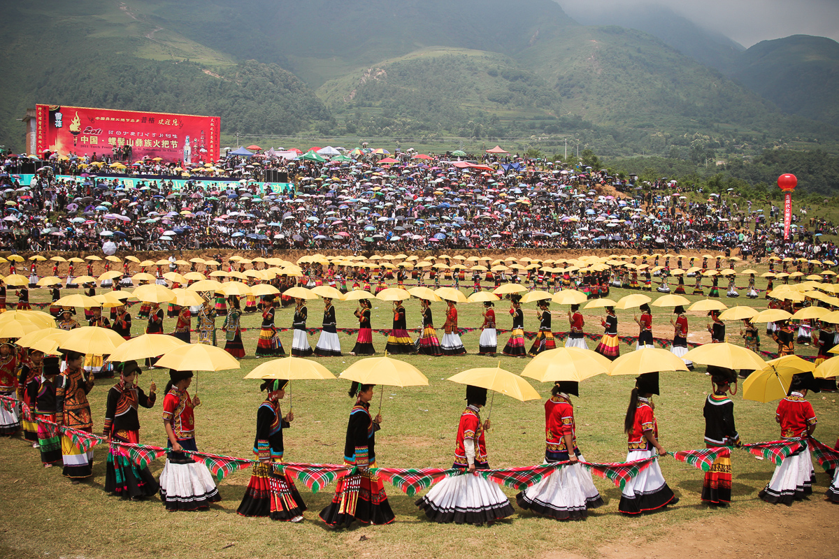 Torch festival van de Yi in China