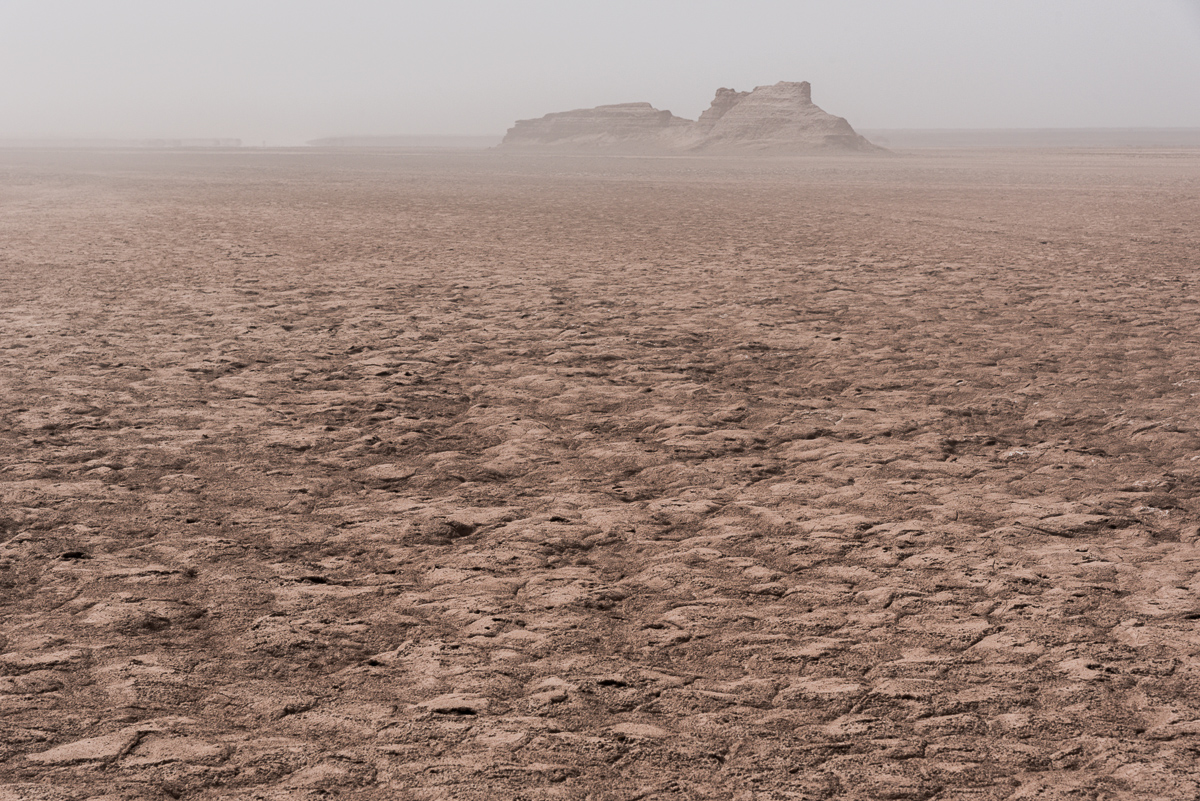 Het landschap in Dasht-e Lut