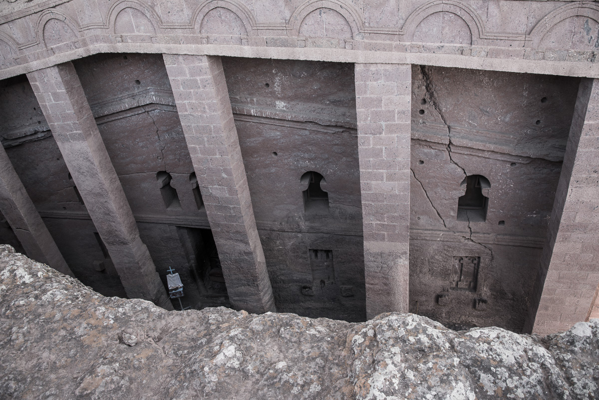 Rotskerk in Lalibela in Ethiopië