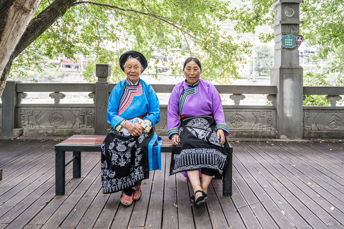 Qiang vrouwen in Wenchuan