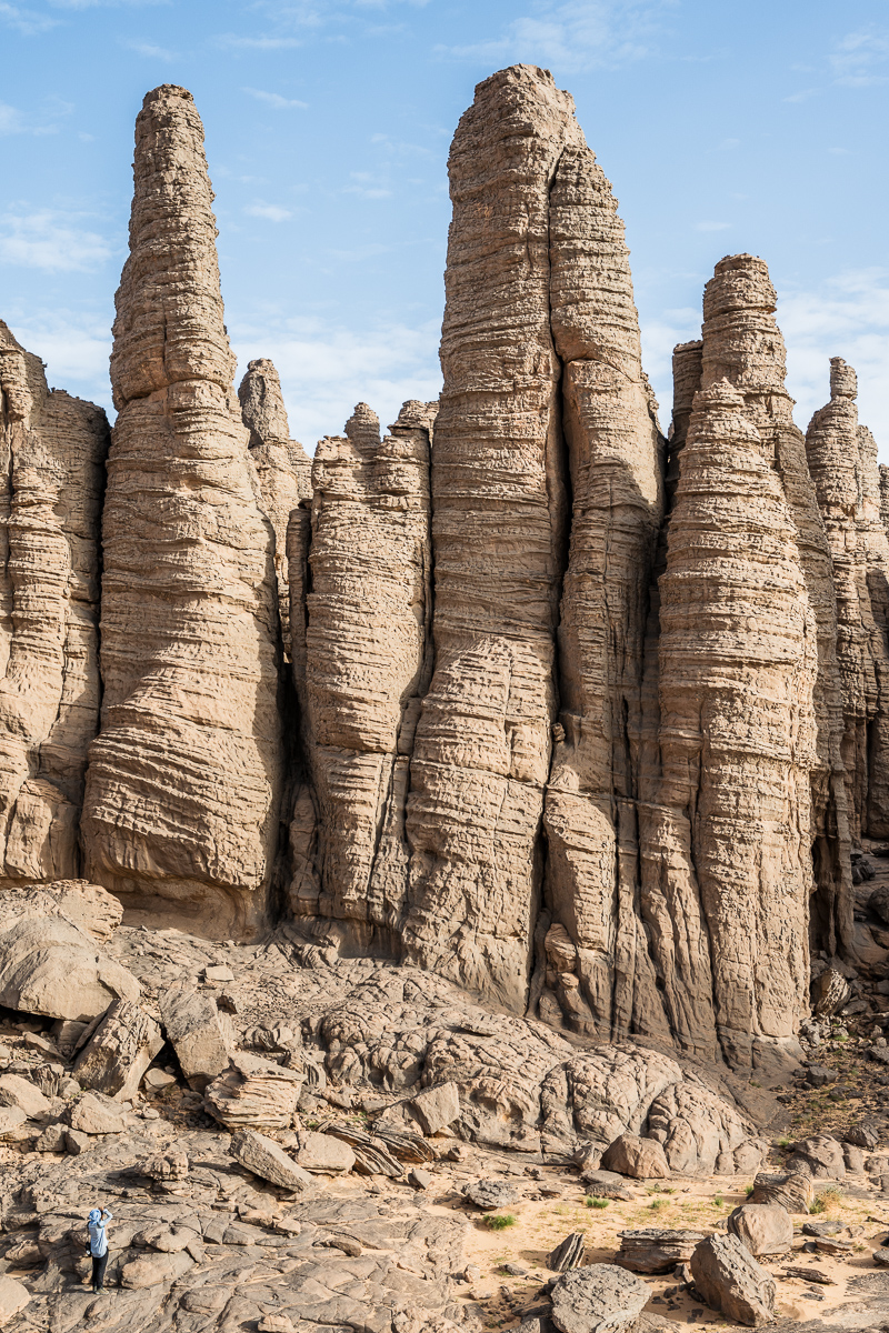 Rotsformatie in de Sahara in Algerije