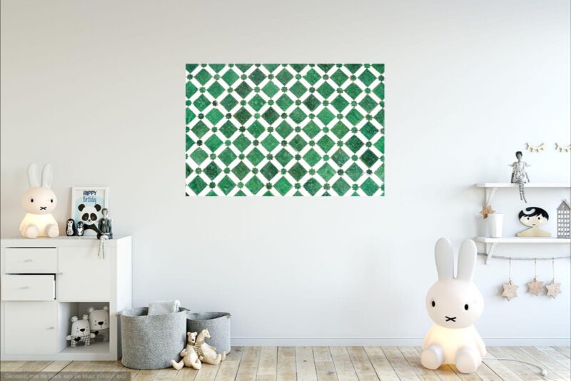 Groene Marokkaanse tegels